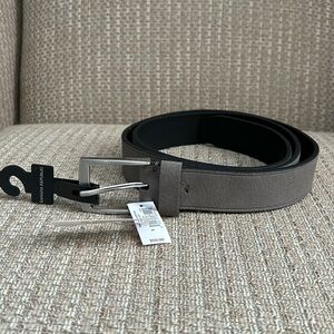 Banana Republic Grey Suede Belt with Silver Buckle. Size 40